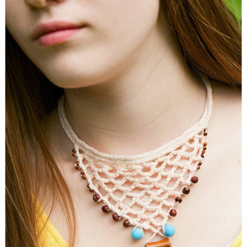 Crochet Necklace Pattern Beaded Lace Jewelry