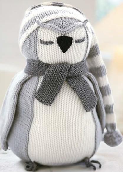 Nite Nite Owl Knitting Pattern Toy Novelty