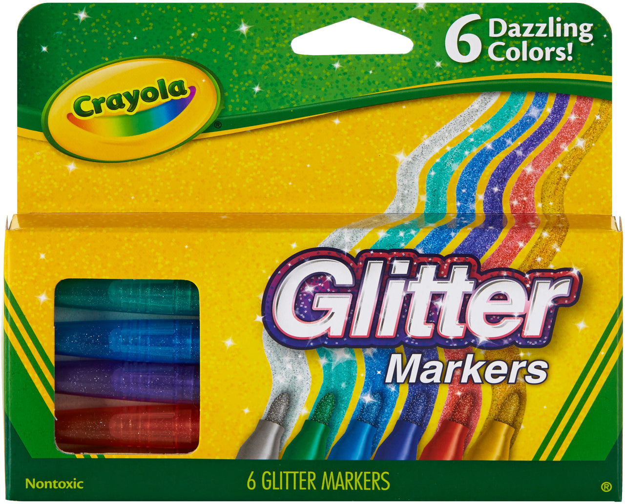 Crayola Glitter Markers - Dazzling Colors 6/Pkg