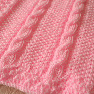 Cable Baby Blankets in two simple designs