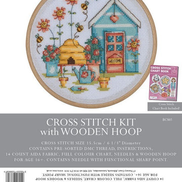 Creative World Of Crafts Bee Happy Cross Stitch Kit - 15.5cm