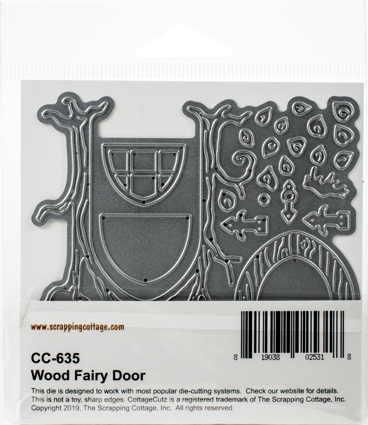 CottageCutz Dies - Wood Fairy Door 2.9"X3.3"