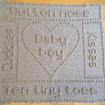 Button Nose Baby Boy and Baby Girl Blanket Crochet Pattern
