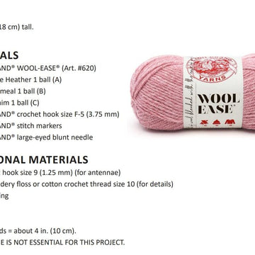 Ava The Butterfly in Lion Brand Wool Ease - M22281WE - Downloadable PDF