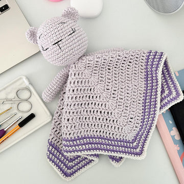 Bear lovey blanket crochet pattern