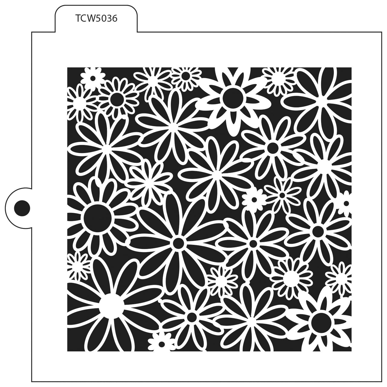 The Crafter's Workshop Crafter's Workshop Cookie & Cake Stencils 5.5"X5.5" - Flower Field