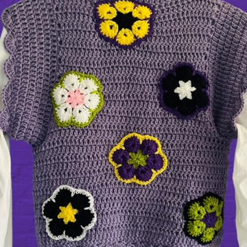 African Violet Crochet Cardigan