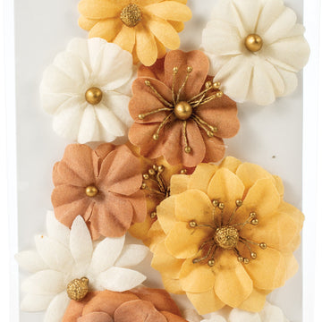 Prima Marketing Mulberry Paper Flowers - Harvest/Autumn Sunset