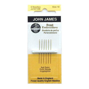 John James Beading Needle, Ball point, 10, 6/pkg