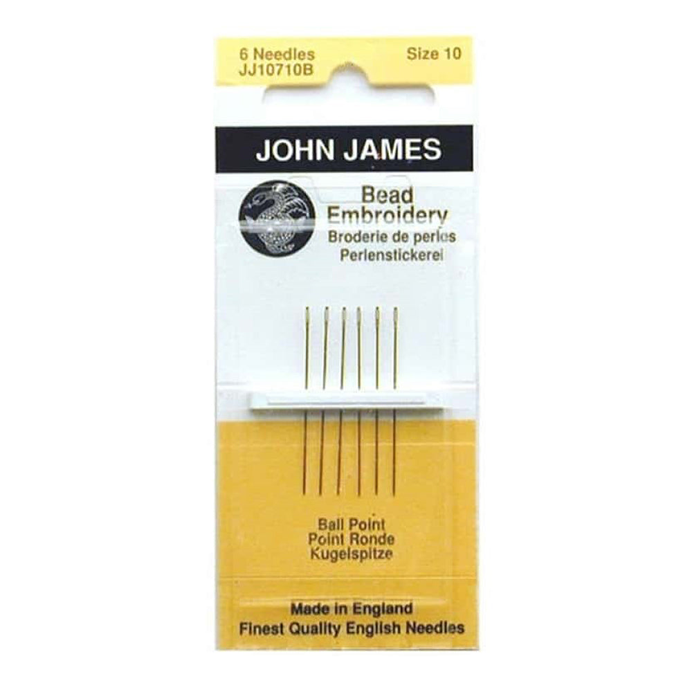John James Beading Needle, Ball point, 10, 6/pkg
