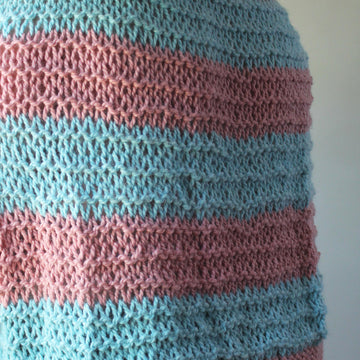 Knitted Pink and Blue Top