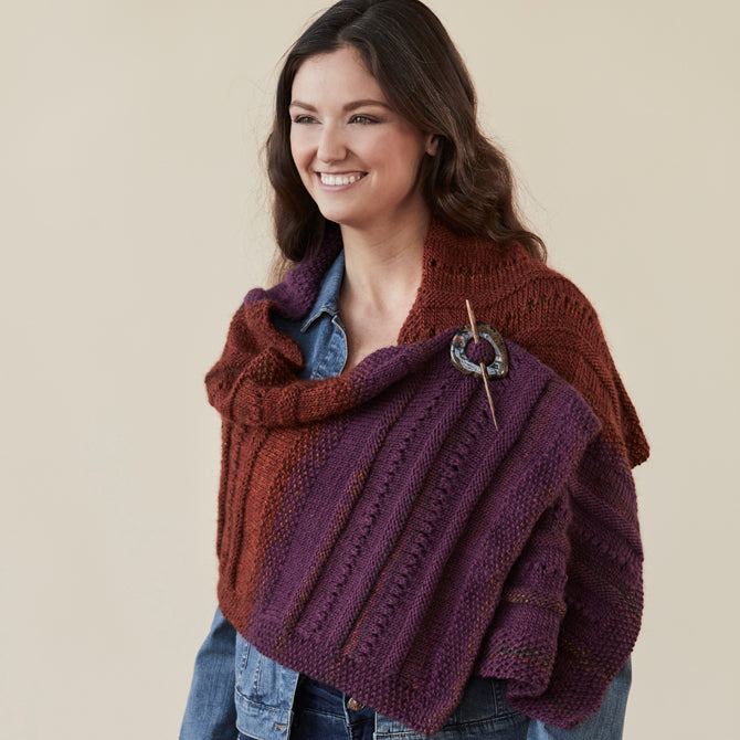 Cedaredge Wrap - Shawl Knitting Pattern for Women in Tahki Yarns Gunnison