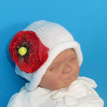 Baby Poppy Flower Slouch Hat