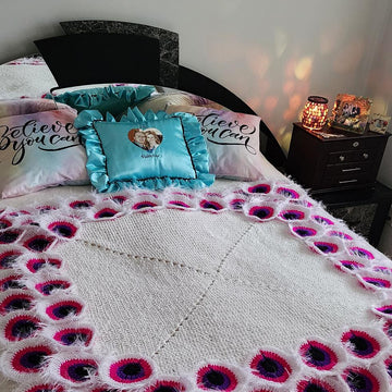 Pink Peacock Blanket