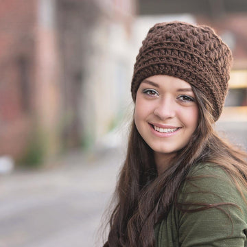 The Lil Puff Beanie with Messy Bun Option 049
