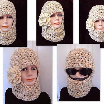 597CROB Crochet Unisex Ski Hat Balaclava
