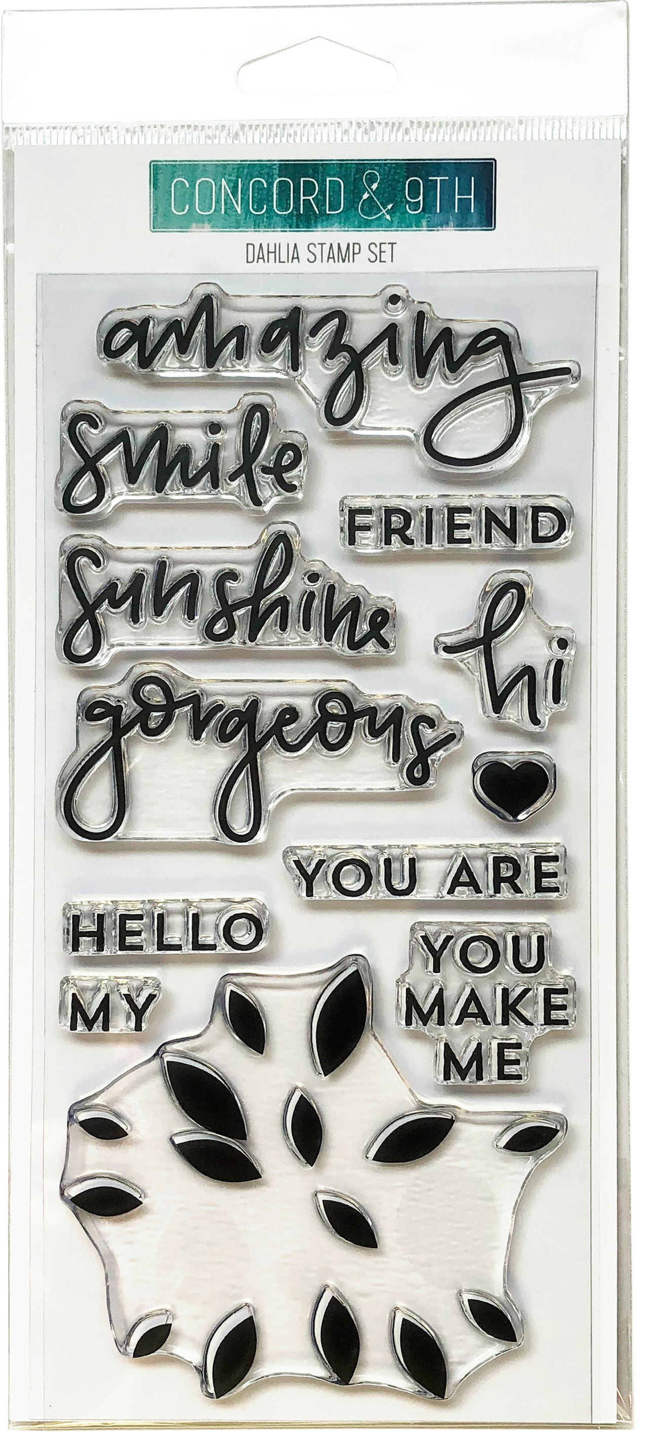 Concord & 9th Clear Stamps 6"X6" - Dahlia Turnabout