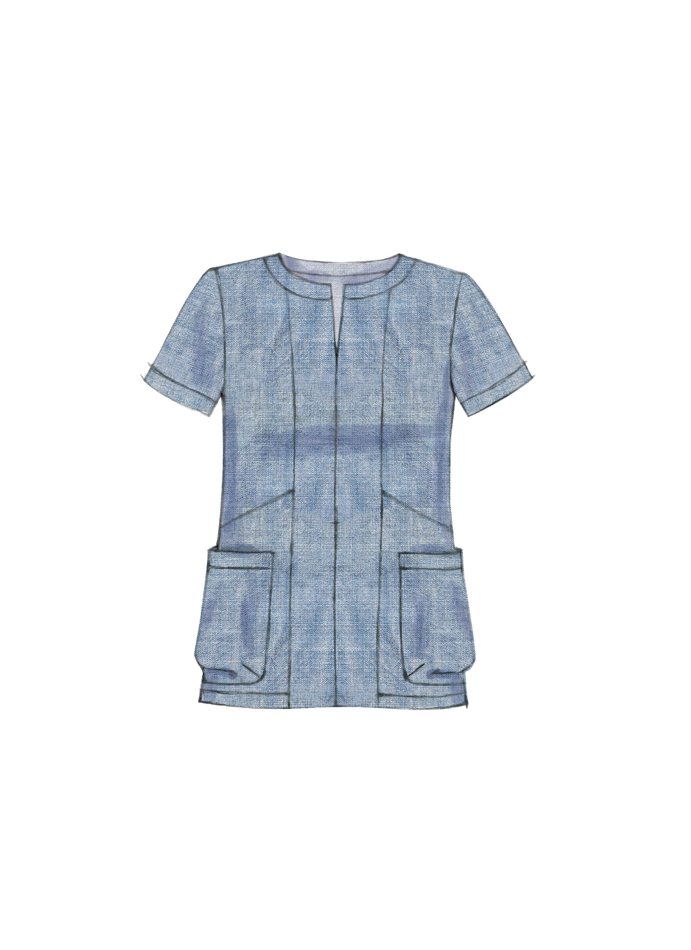 McCall's Misses' Split-Neck, Seam-Detail Tops M7390 - Sewing Pattern