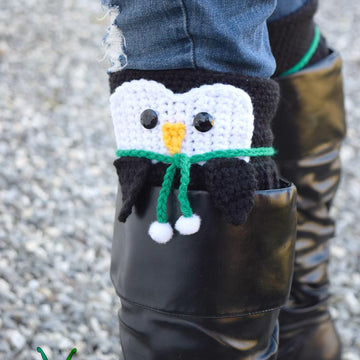 Peeping Penguin Boot Cuffs