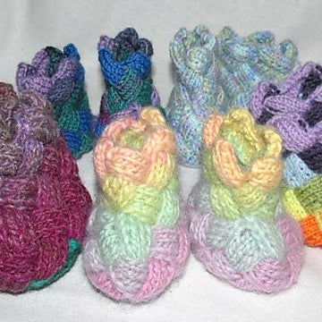 Entrelac Bootees