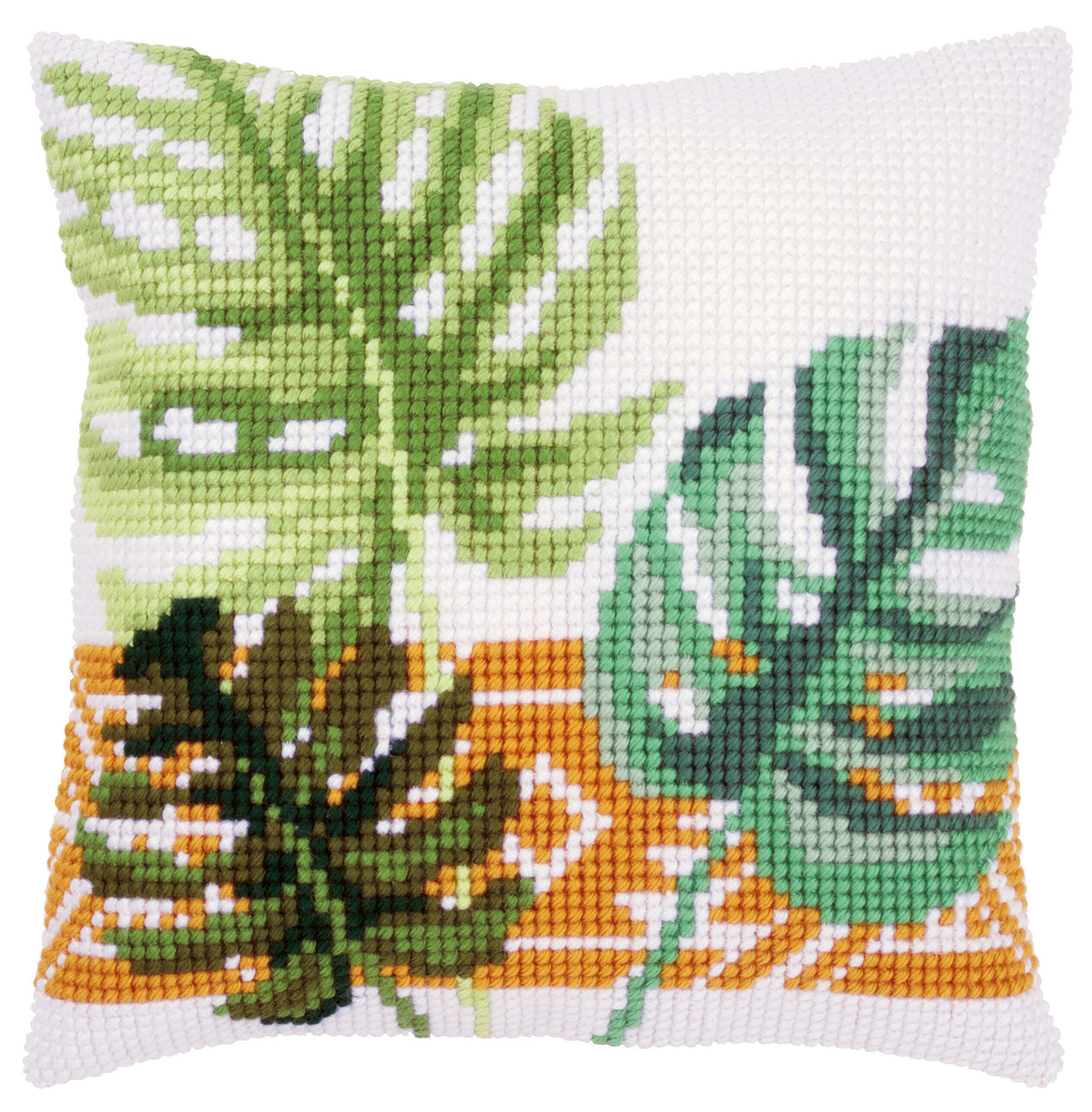Vervaco Cross Stitch Cushion Kit Botanical Leaves Cross Stitch Kit