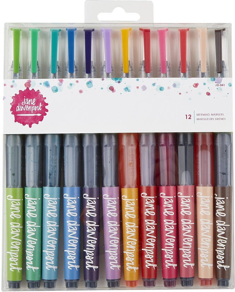 Spellbinders Jane Davenport Mermaid Markers 12/Pkg - 606348