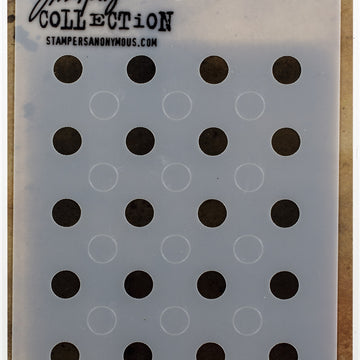 Stampers Anonymous Tim Holtz Layered Stencil 4.125"X8.5" - Shifter Dots