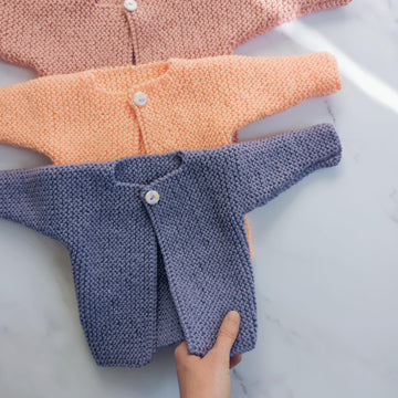 August Cardigan - Baby Aran Knitting Pattern for 0-3 - 18-24 months