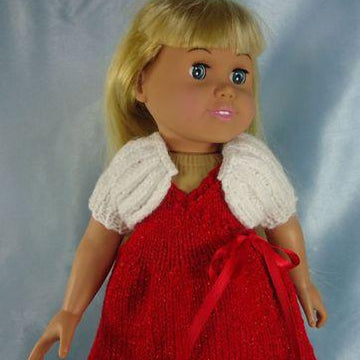 All Occasion Wrap Dress and Shrug, Knitting Patterns fit American Girl and other 18-Inch Dolls