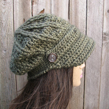 Crochet newsboy hat