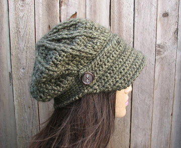 Crochet newsboy hat