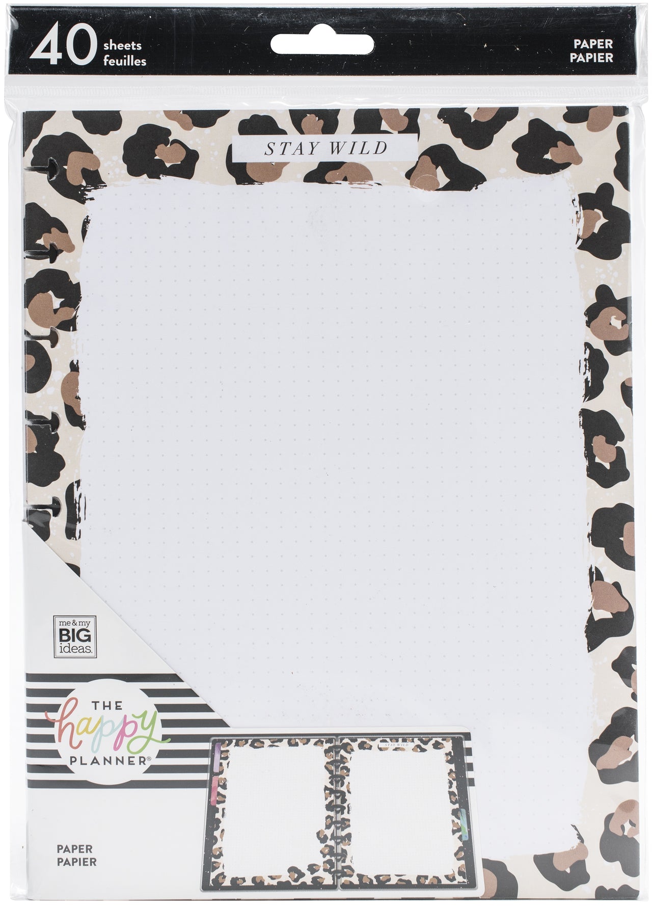 The Happy Planner Fill Paper 9.25"X7" 40/Pkg - Leopard