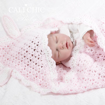 Little Bunny Hooded Baby Blanket Pattern #156