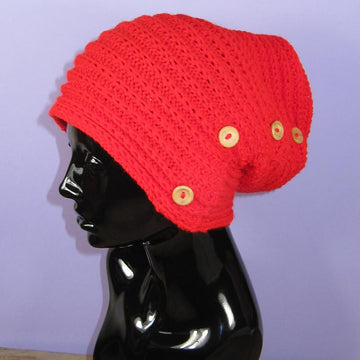 Sideways Fishermans Rib Button Up Slouch Hat