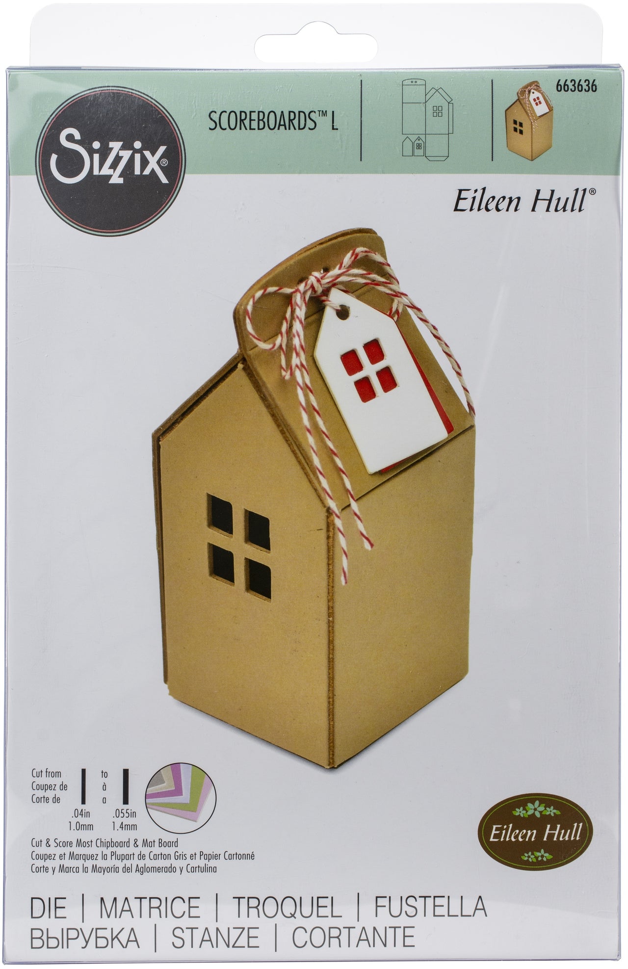Sizzix Scoreboards Large Die by Eileen Hull - House Ornament