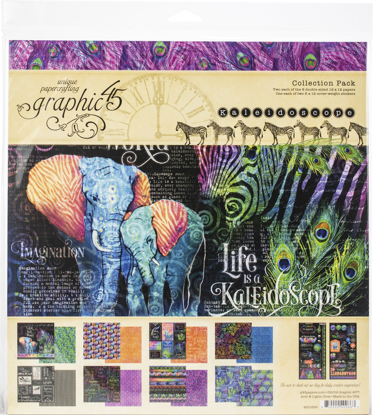 Graphic 45 Collection Pack 12"X12" - Kaleidoscope