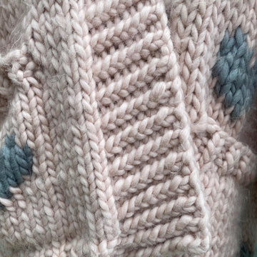 Hearts Balloon Sleeve Cardigan