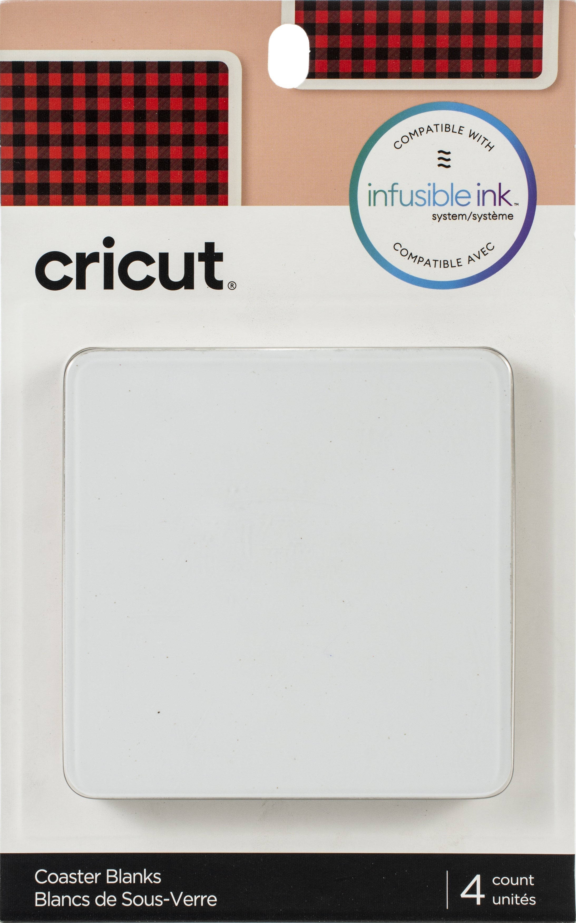 Cricut Blank Coaster 3.75"X3.75" 4/Pkg - Square