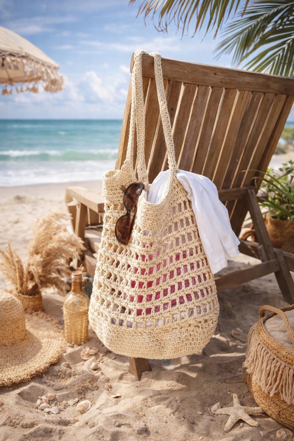 Easy Crochet Cotton Beach Bag