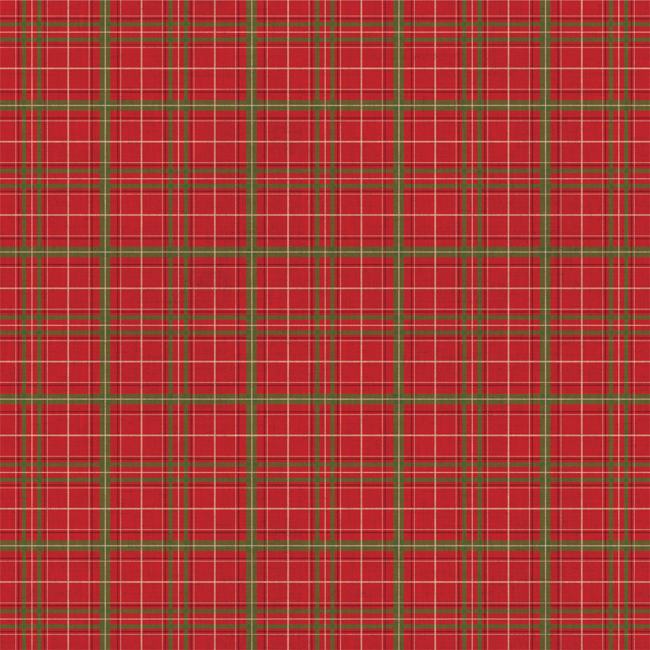American Crafts Patterned Single-Sided Cardstock 12"X12" 25/Pkg - RedPlaid