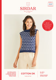 Women's Vest in Sirdar Cotton DK - 10247 - Downloadable PDF