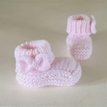 Luna Bow Baby Booties