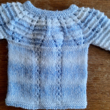Top down baby cardigan