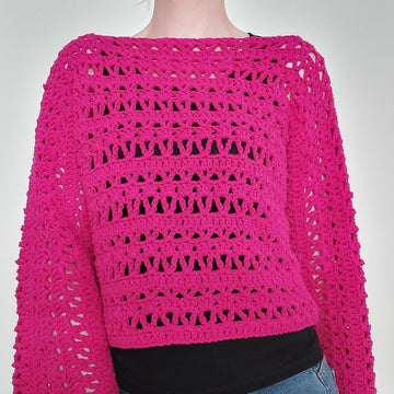 Beginner Crochet Top Pattern Simple Crochet Mesh Shirt Pattern Easy Summer Crochet Sweater PDF Lightweight Crochet Top DIY Crochet Shirt