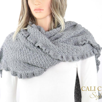Laila Crochet Ruffle Scarf #815
