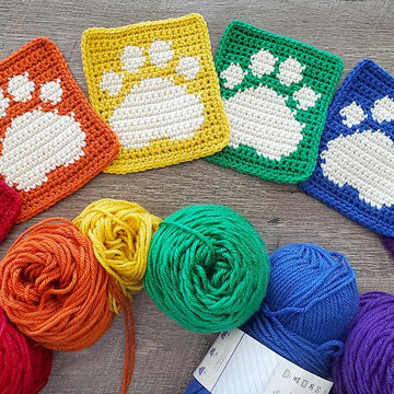 Cute Paw Print Square