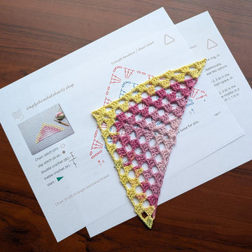 Crochet Bandana/Shawl Pattern/Chart #31