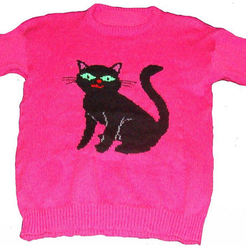 Childrens & Adults Black Cat Jumper