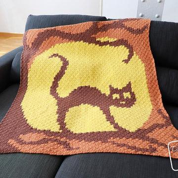 Cat Moon Rising Blanket