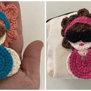 Girl in pink appliqué